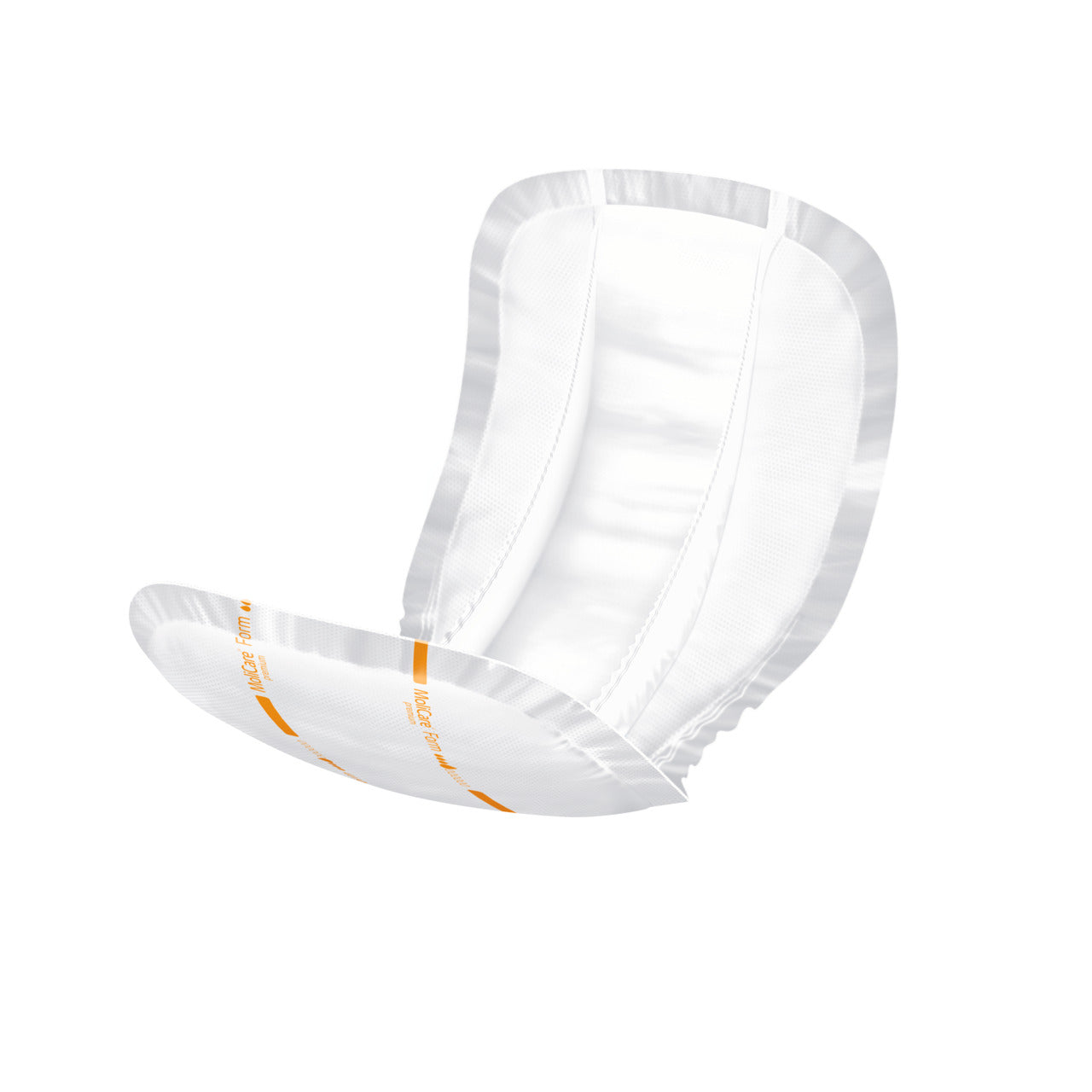 Clear plastic visor with orange accents on a white background
