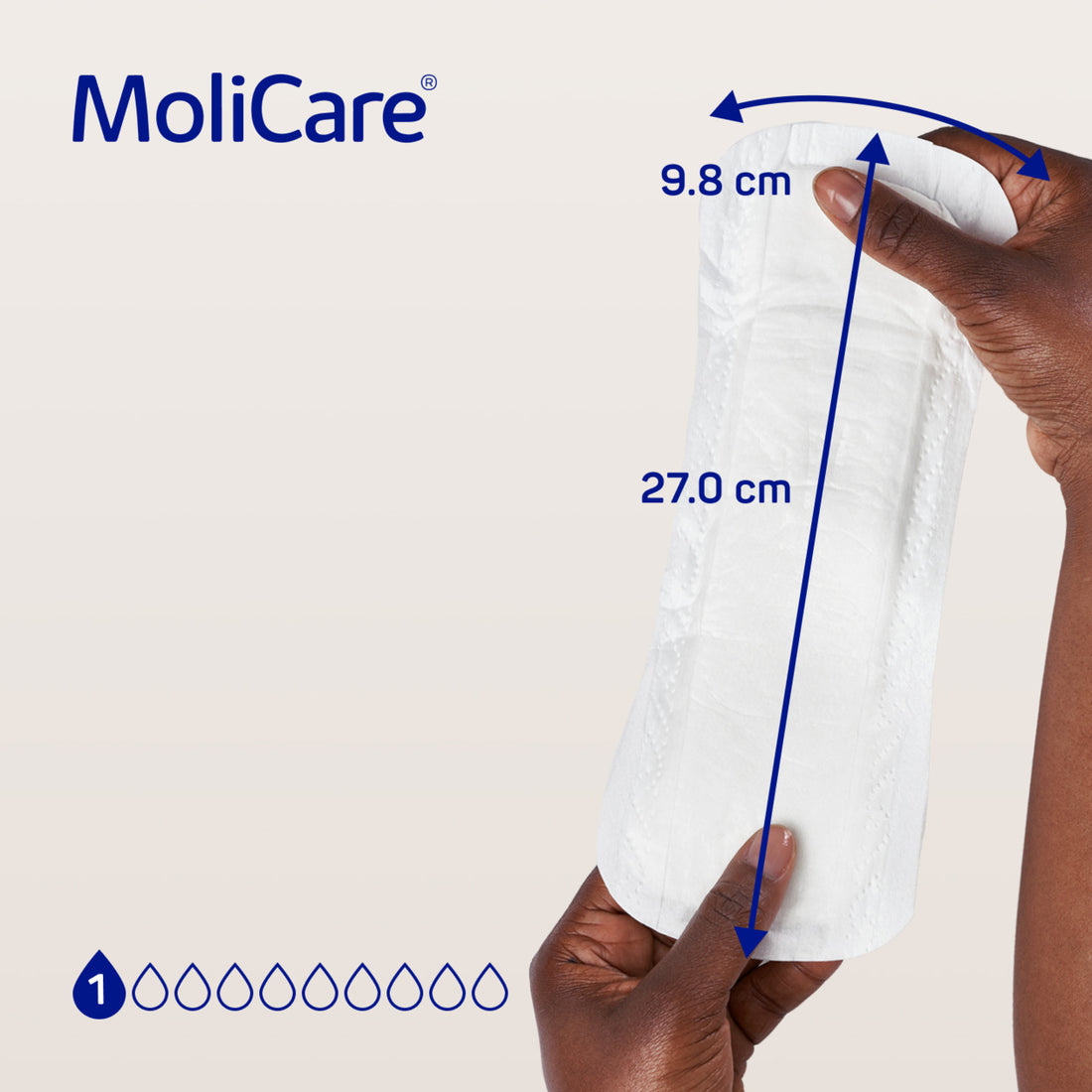 MoliCare Premium lady pad packaging on a white background