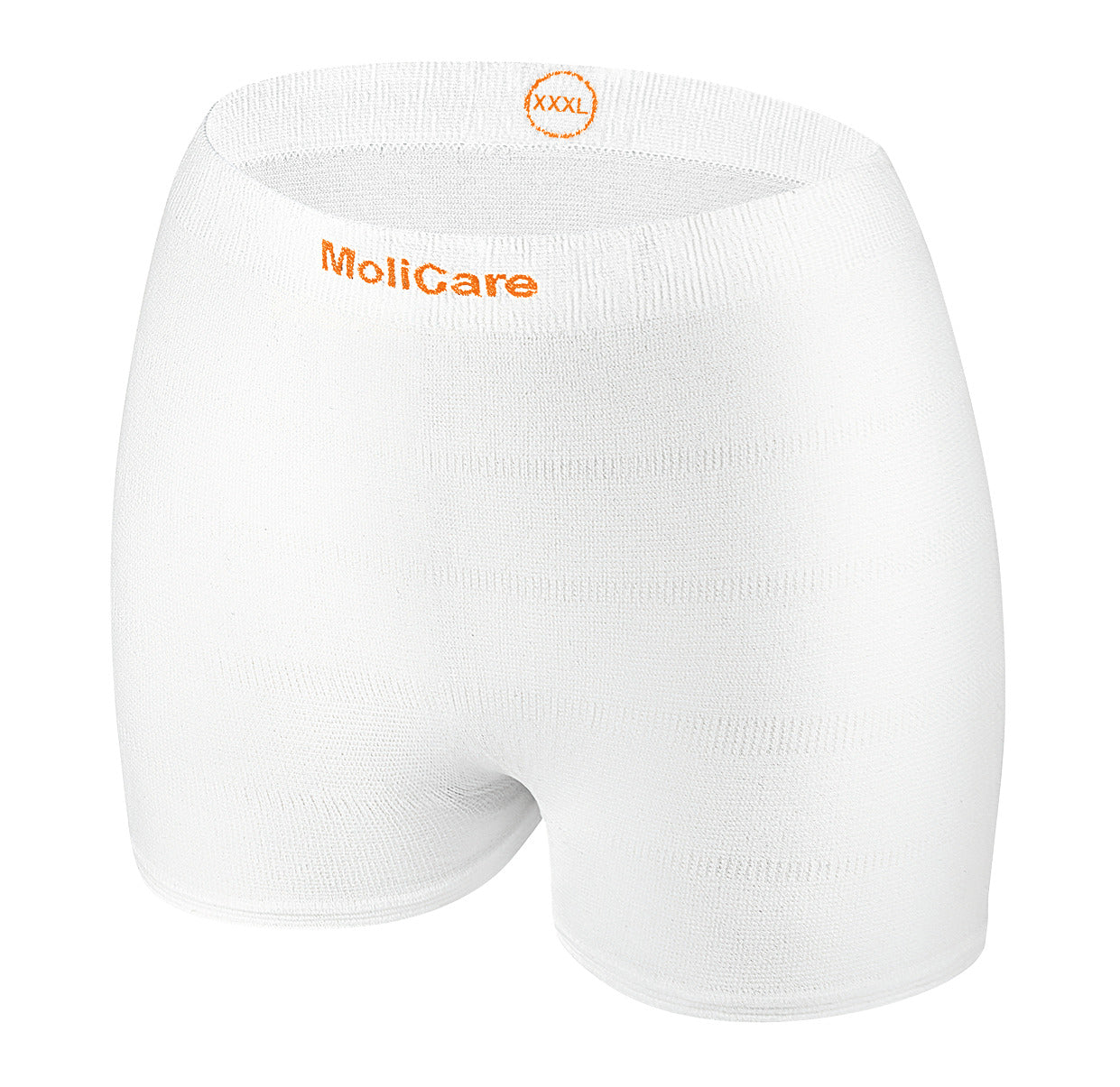 White incontinence brief with MoliCare branding on a white background