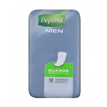 Pack of Depend Men Guards on a white background