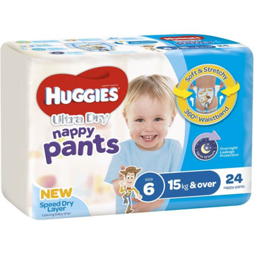 Huggies Nappy Pants - Junior Boy (Box of 96)