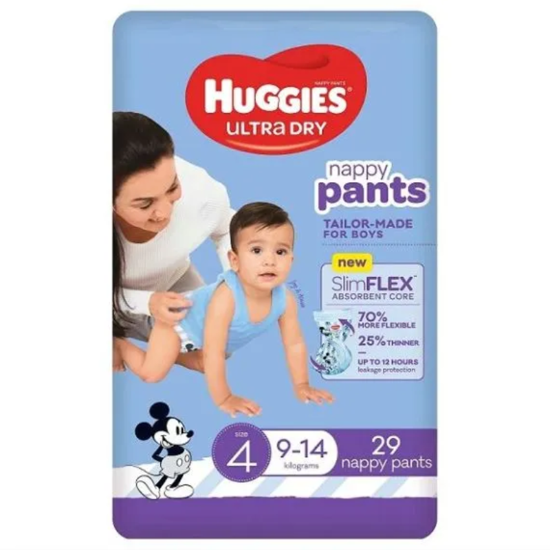 Huggies Nappy Pants Boy Toddler 9-14kg Size 4

