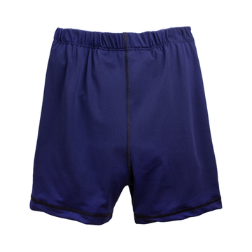 Navy blue shorts on a white background