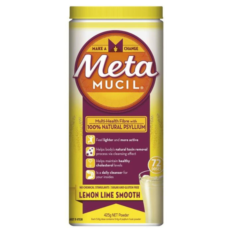 Metamucil Fibre Supplement Smooth Texture Lemon-Lime Flavour 425g