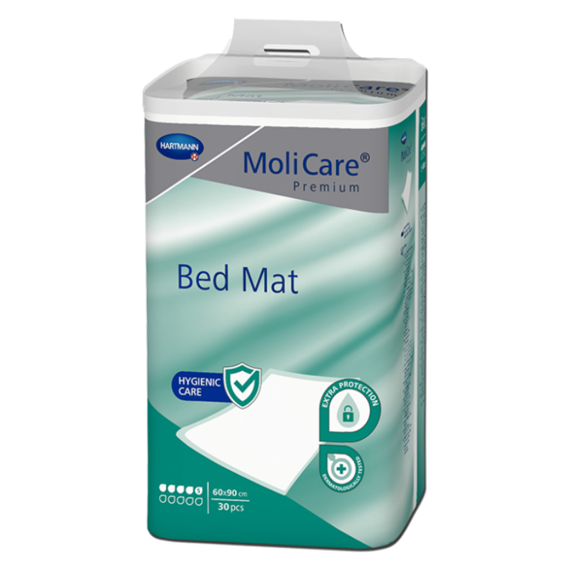 MoliCare Premium Bed Mat packaging on a white background