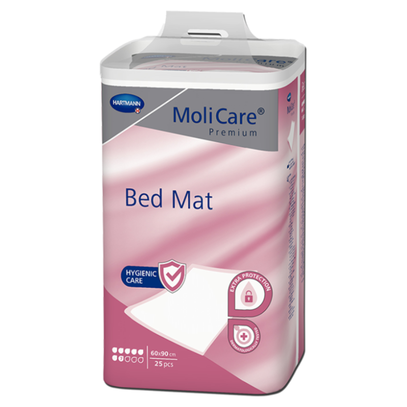 MoliCare Premium Bed Mat packaging on a white background