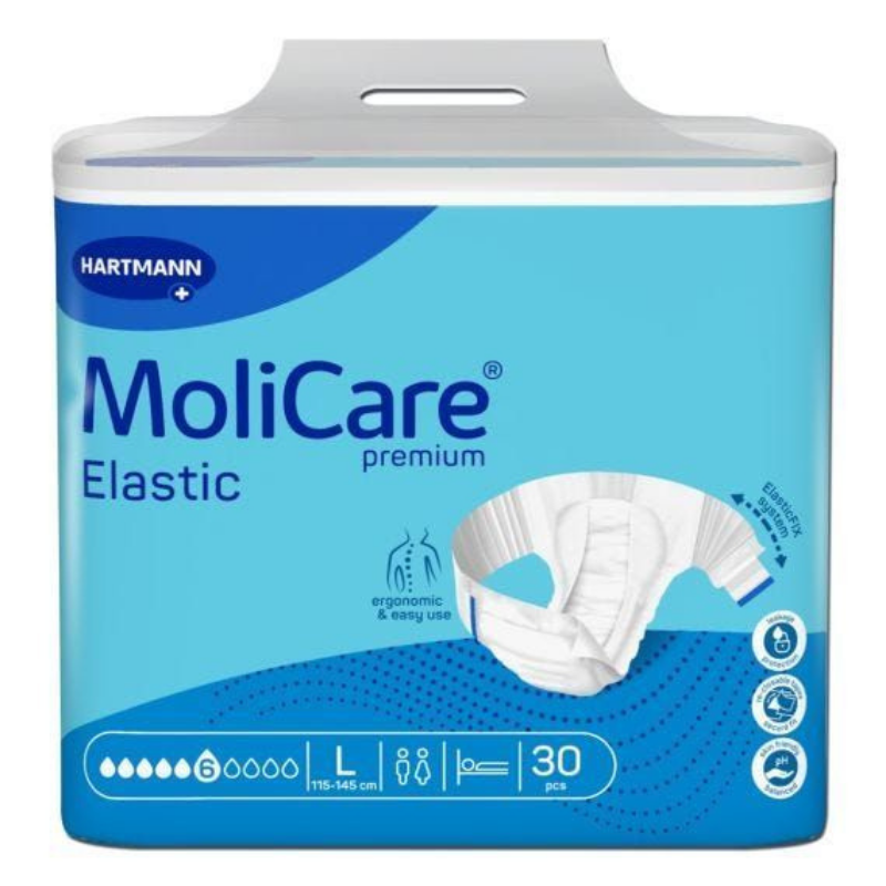 MoliCare Elastic packaging by Hartmann on a white background
