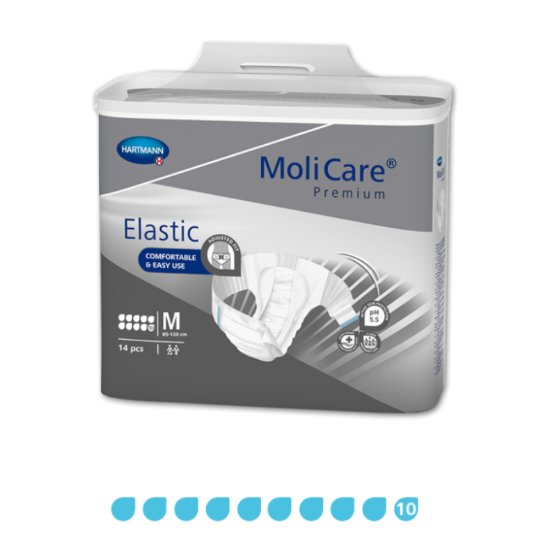MoliCare Premium Elastic packaging on a white background