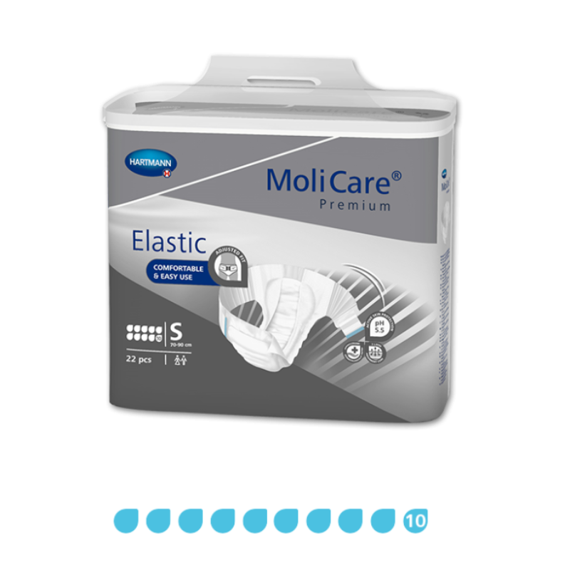 MoliCare Premium Elastic packaging on a white background