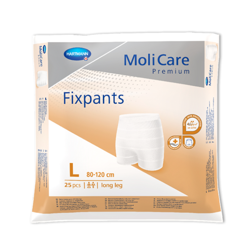 Package of MoliCare Premium Fixpants on a white background
