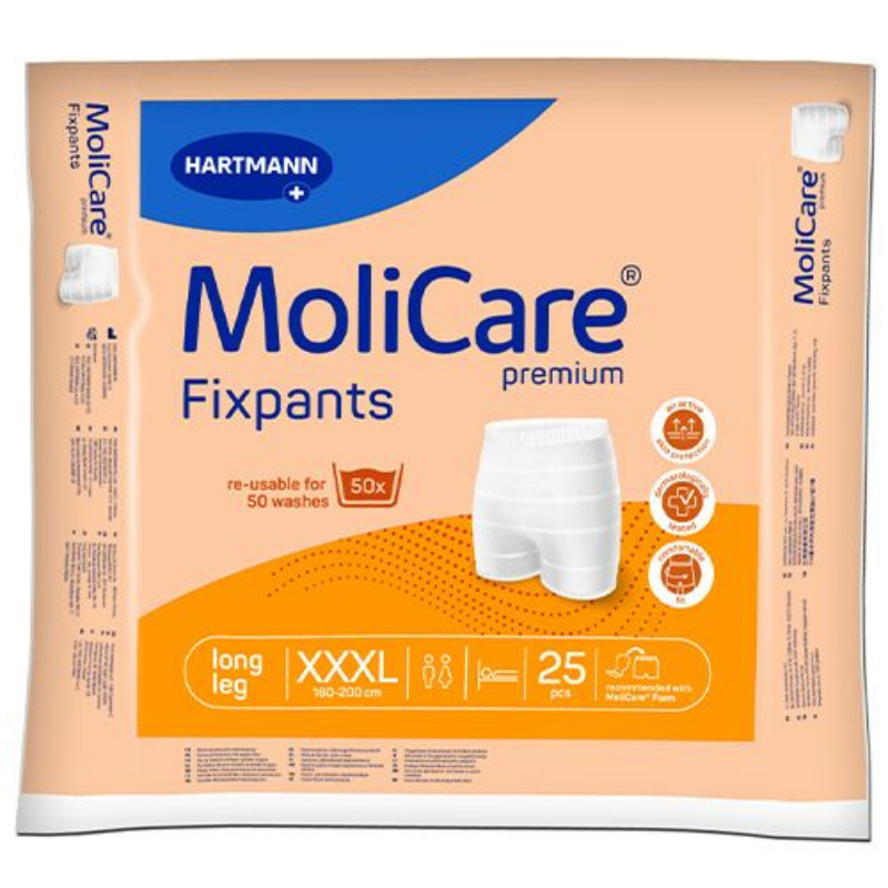 Package of MoliCare Fixpants with branding and product details.