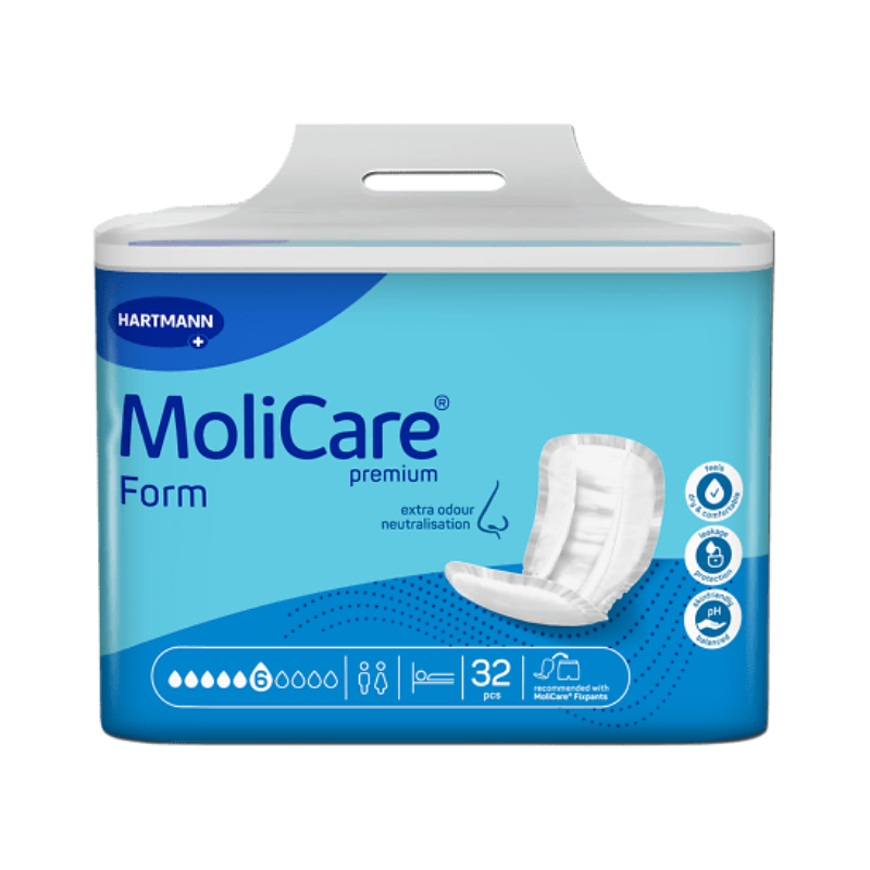 MoliCare premium Form packaging with blue and white design on a white background