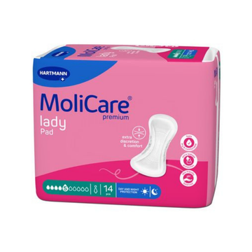 MoliCare lady pad packaging on a white background