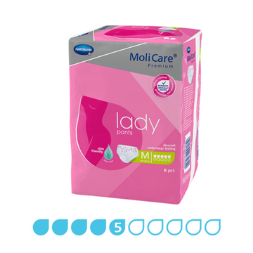 MoliCare Premium lady pants packaging on a white background