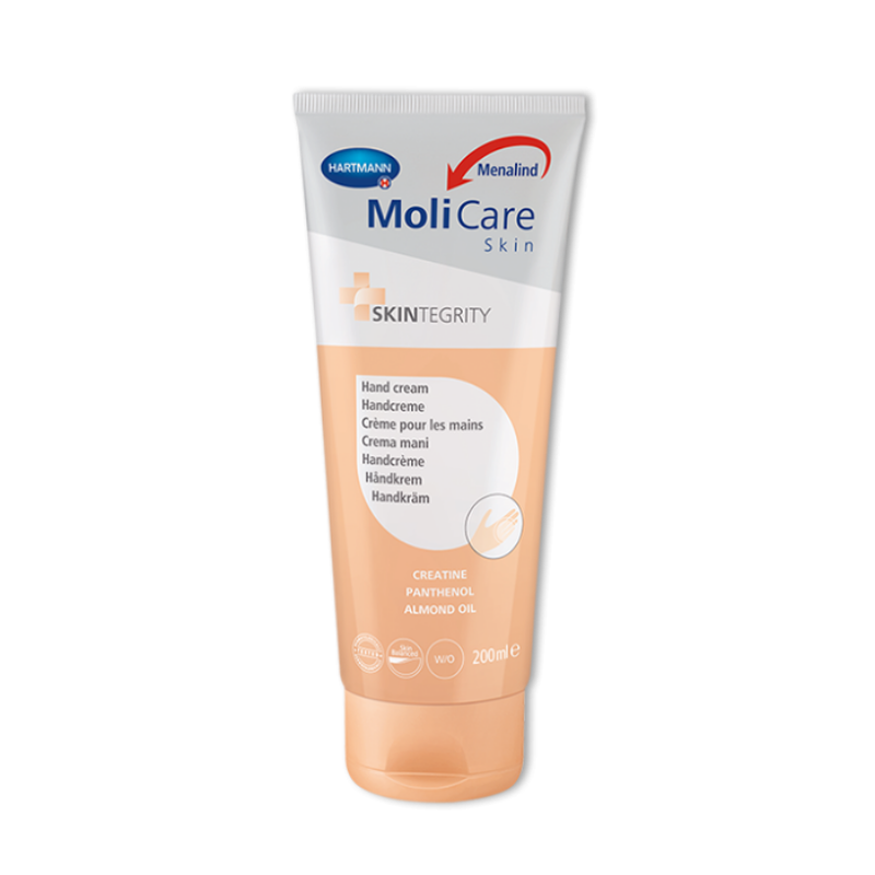 MoliCare skin hand cream tube on a white background