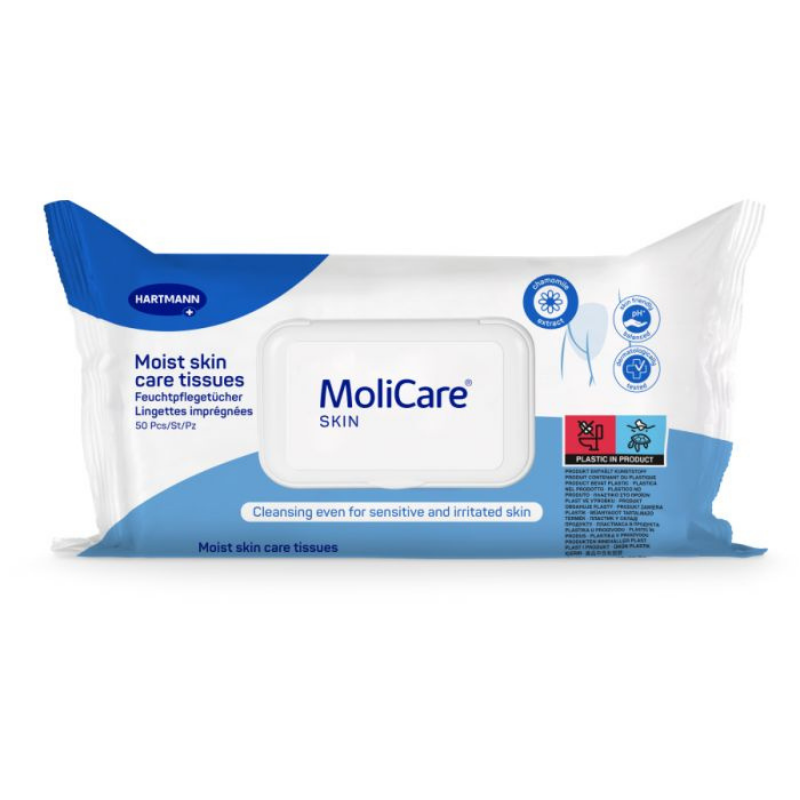 MoliCare skin care tissues packaging on a white background