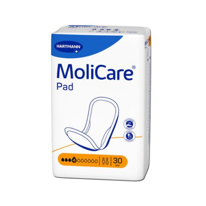 MoliCare pad packaging with Hartmann logo on a white background