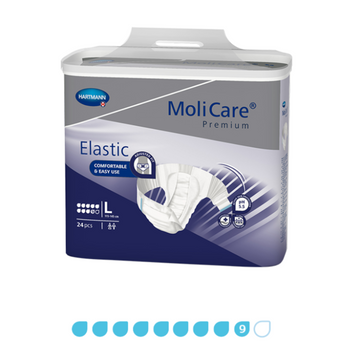 MoliCare Premium Elastic packaging on a white background