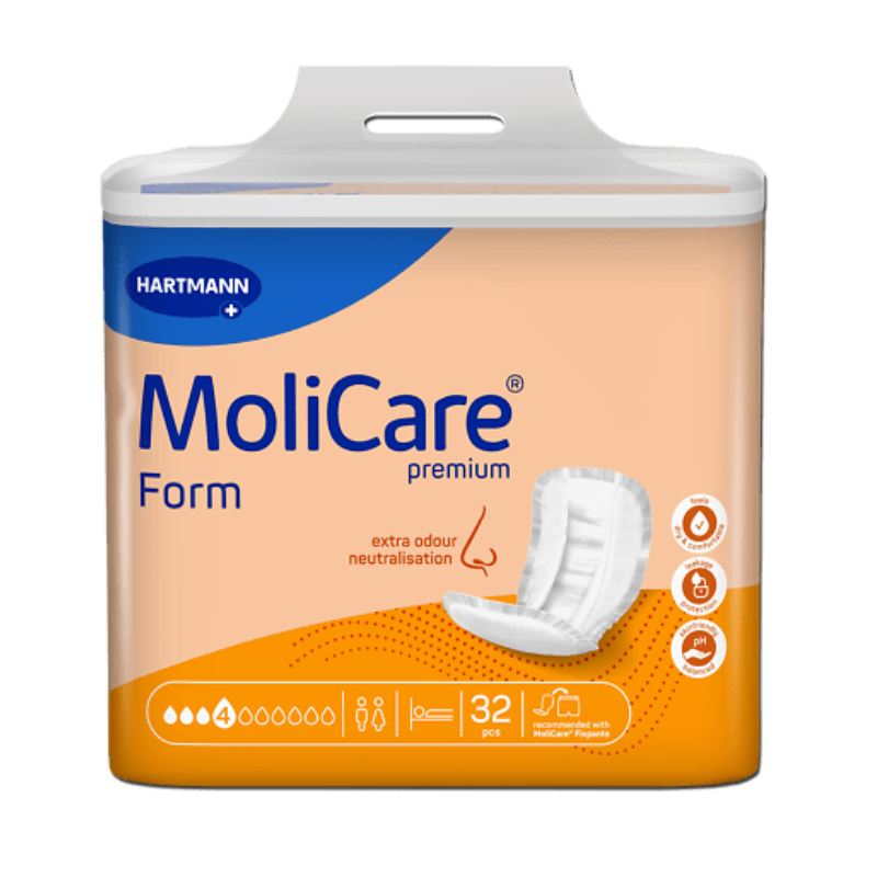 MoliCare premium Form packaging with Hartmann logo on a white background