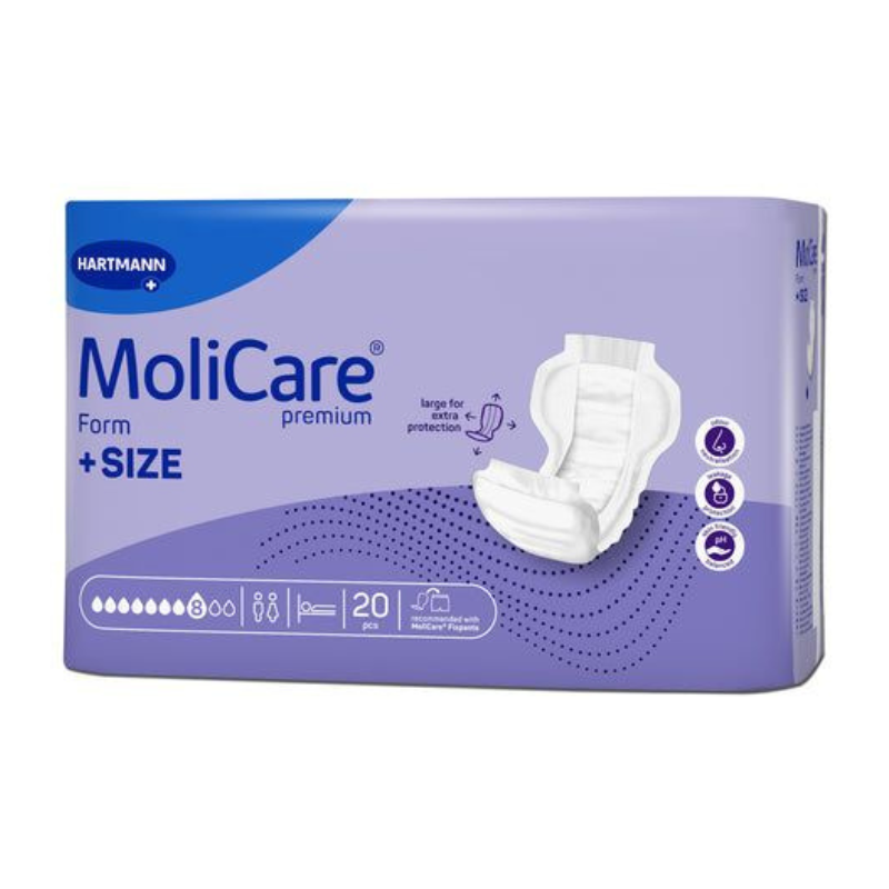 Molicare Premium Form+ Unisex Plus 8 Drops – Dry Care Incontinence