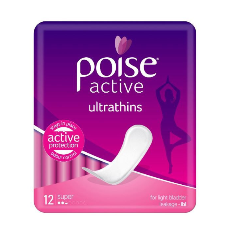 Package of Poise Active ultrathins on a white background