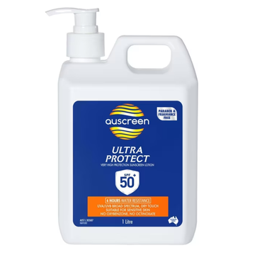 Sunscreen SPF 50+ 1 Litre Ultra Protect Auscreen 106973