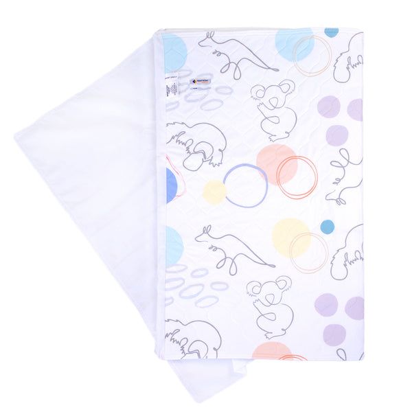 Baby blanket with animal pattern on a white background