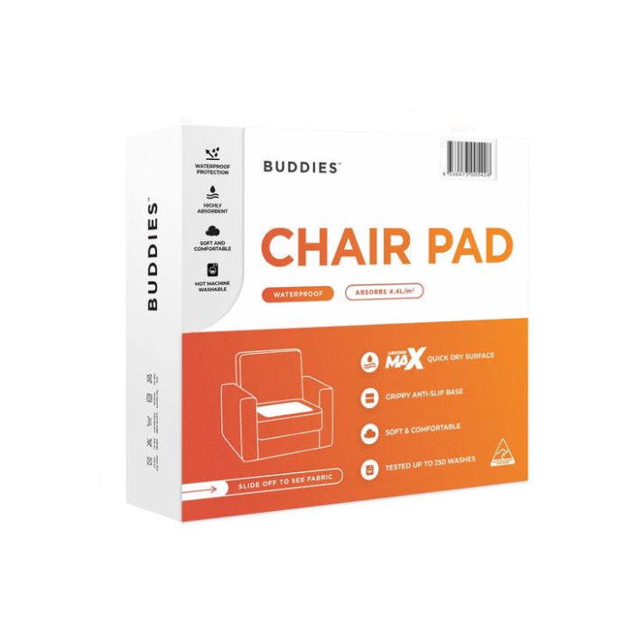 Buddies Chair Pad packaging on a white background
