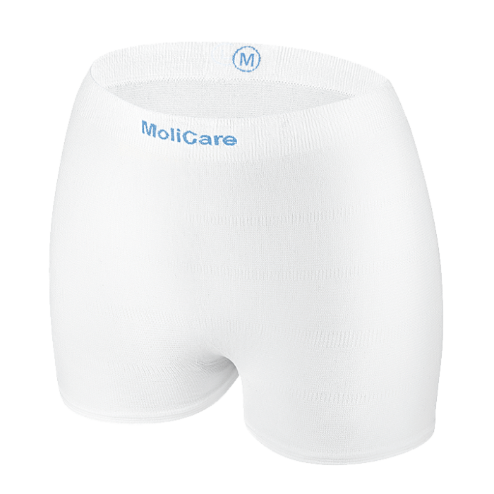 Package of MoliCare Premium Fixpants with product details on a white background