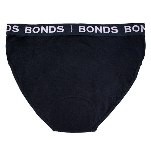 Black men's underwear with 'DS Bonds' waistband on a white background