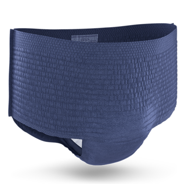 Blue textured underwear on a white background