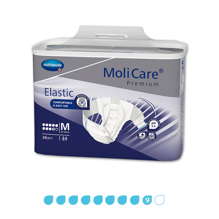 MoliCare Premium Elastic Unisex Briefs Medium 9 Drops